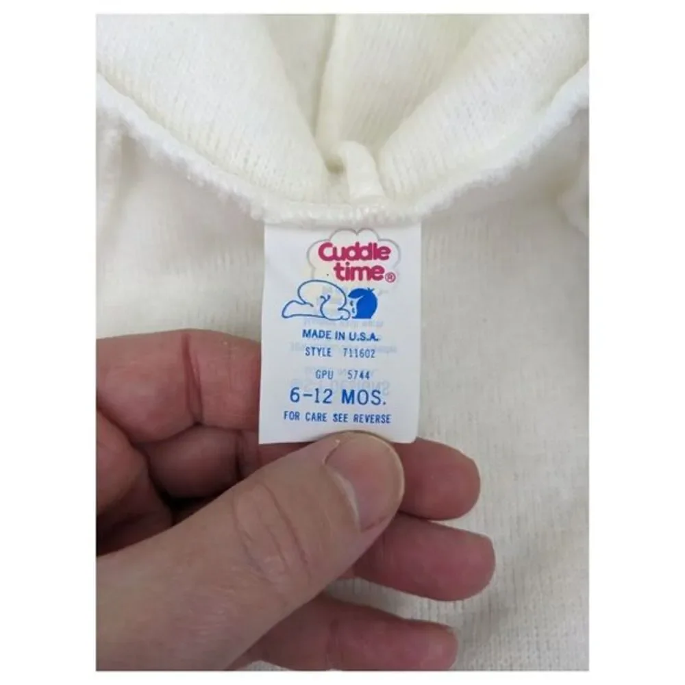 Vintage Cuddle Time Color Block Baby Bunting Suit, Size 6 - 12 Mos Toddler *READ